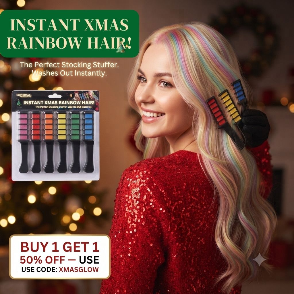 Temporary Hair Chalk Combs - 100% non-toxic, water-soluble, switch up your style instantly