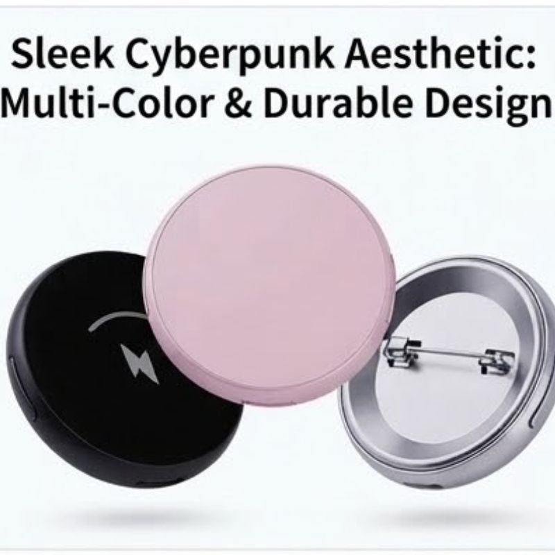 Smart LED Digital Badge | Cyber-Style Pin | ACG Fans & Creators | Mood Badge