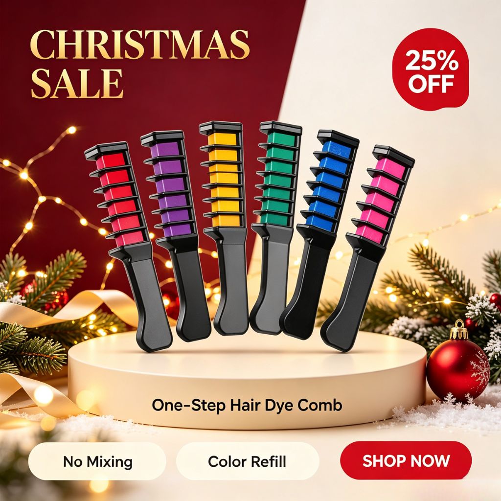 One-Step Hair Dye Comb -  specially for kids and girls, upgrade your hairstyle in minutes.
