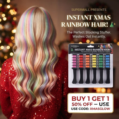 Temporary Hair Chalk Combs - 100% non-toxic, water-soluble, switch up your style instantly