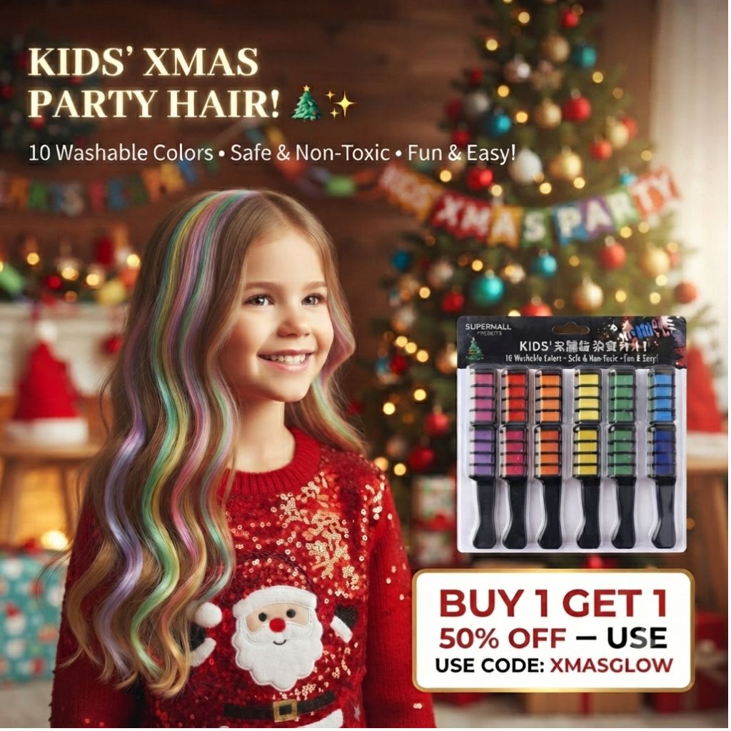 One-Step Hair Dye Comb -  specially for kids and girls, upgrade your hairstyle in minutes.